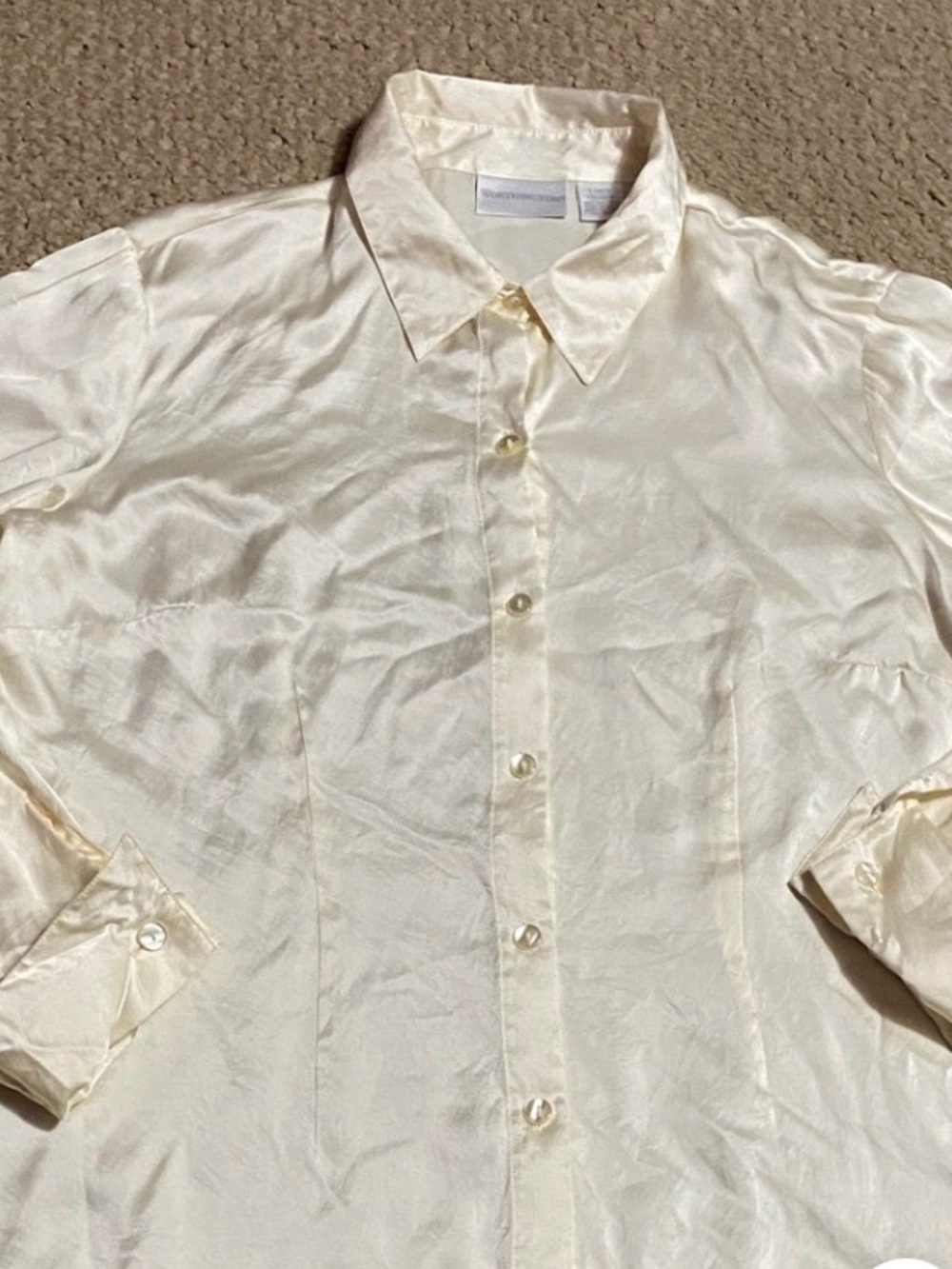 Worthington women’s size large 100% silk, long sleeve dress blouse - Picture 9 of 16